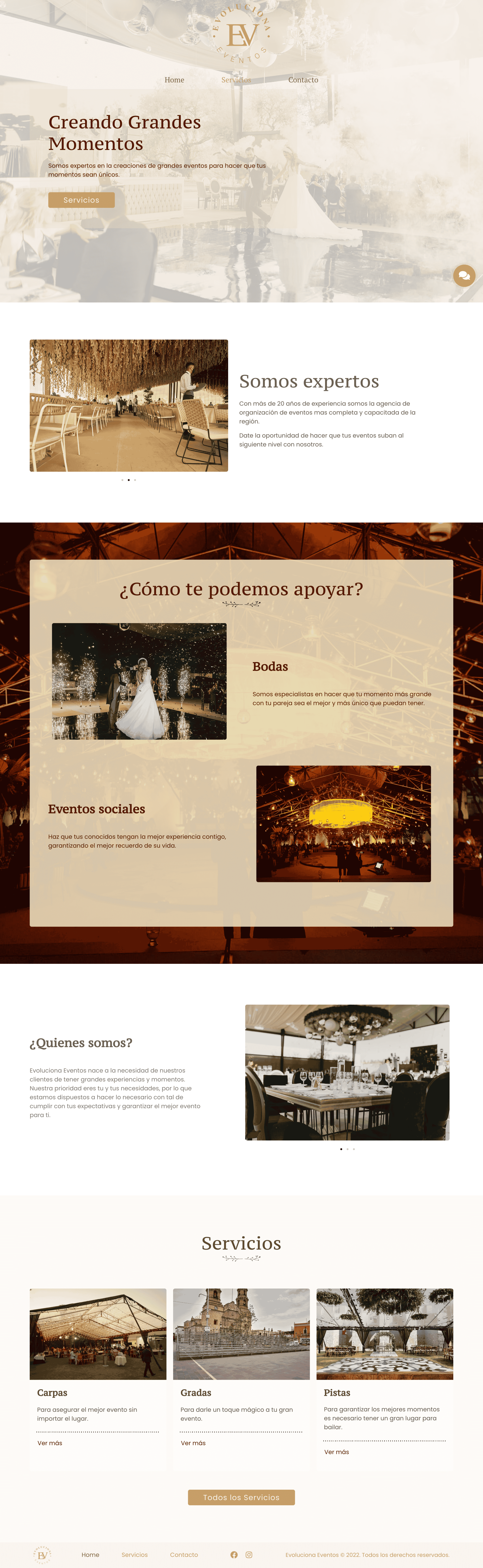 evoluciona eventos